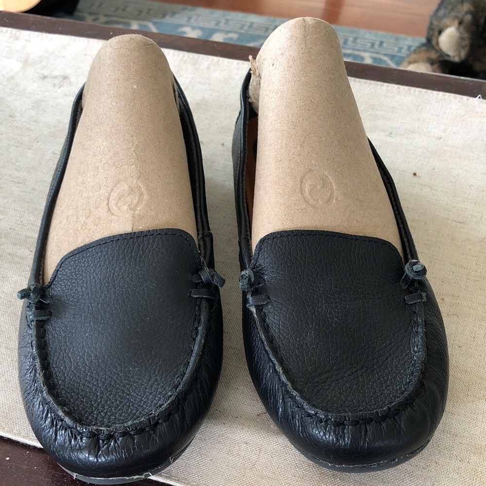 Eddie Bauer Black Leather Women's Moccasin Loafers